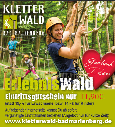 Eintritt „hohe Parcours“ - Eintrittsgutschein - Aktion bis 31.01.2022